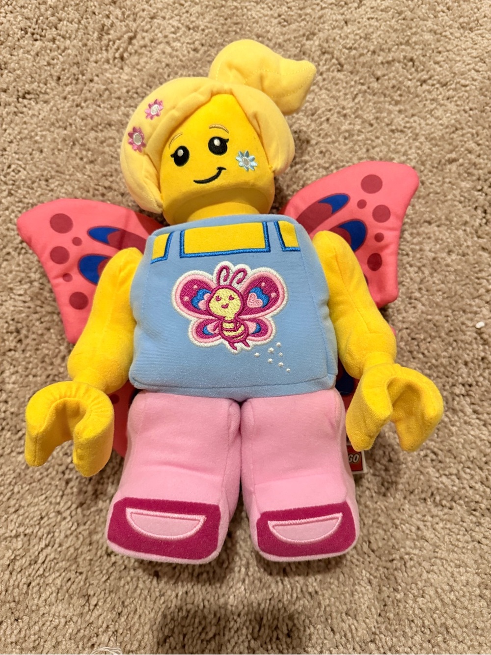 Lego Butterfly Girl Plush Legoland 12 inches
